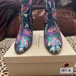 Sam Edelman Women's Multicolor Floral Heeled Boots